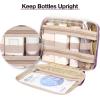 image:imageBAGSMART Toiletry Bag Hanging Travel Makeup Organizer with TSA Approved Transparent Cosmetic Bag Makeup Bag for Full Sized Toiletries LargePinkPurple