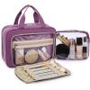 image:imageBAGSMART Toiletry Bag Hanging Travel Makeup Organizer with TSA Approved Transparent Cosmetic Bag Makeup Bag for Full Sized Toiletries LargePinkPurple