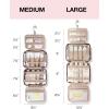 image:imageBAGSMART Toiletry Bag Hanging Travel Makeup Organizer with TSA Approved Transparent Cosmetic Bag Makeup Bag for Full Sized Toiletries LargePinkPurple