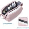 image:imageBAGSMART Toiletry Bag for Men Travel Toiletry Organizer Dopp Kit Waterresistant Shaving Bag for Toiletries Accessories Door Room EssentialsBlackbasicBeige
