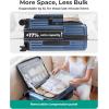 image:imageBAGSMART Top Opening Carry On Luggage 22x14x9 Airline Approved with TSA Lock Expandable 20 Inch Deep Compartment Hard Shell Suitcases with Double Spinner Wheels BlueBlue