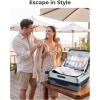image:imageBAGSMART Top Opening Carry On Luggage 22x14x9 Airline Approved with TSA Lock Expandable 20 Inch Deep Compartment Hard Shell Suitcases with Double Spinner Wheels BlueSage Green