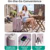 image:imageBAGSMART Top Opening Carry On Luggage 22x14x9 Airline Approved with TSA Lock Expandable 20 Inch Deep Compartment Hard Shell Suitcases with Double Spinner Wheels BluePurple
