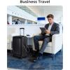 image:imageBAGSMART Top Opening Carry On Luggage 22x14x9 Airline Approved with TSA Lock Expandable 20 Inch Deep Compartment Hard Shell Suitcases with Double Spinner Wheels BlueBlack