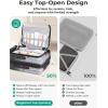 image:imageBAGSMART Top Opening Carry On Luggage 22x14x9 Airline Approved with TSA Lock Expandable 20 Inch Deep Compartment Hard Shell Suitcases with Double Spinner Wheels BlueBlack