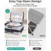 image:imageBAGSMART Top Opening Carry On Luggage 22x14x9 Airline Approved with TSA Lock Expandable 20 Inch Deep Compartment Hard Shell Suitcases with Double Spinner Wheels BlueSage Green