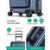 image:imageBAGSMART Top Opening Carry On Luggage 22x14x9 Airline Approved with TSA Lock Expandable 20 Inch Deep Compartment Hard Shell Suitcases with Double Spinner Wheels BlueBlue