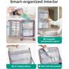 image:imageBAGSMART Top Opening Carry On Luggage 22x14x9 Airline Approved with TSA Lock Expandable 20 Inch Deep Compartment Hard Shell Suitcases with Double Spinner Wheels BluePurple