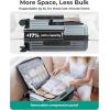 image:imageBAGSMART Top Opening Carry On Luggage 22x14x9 Airline Approved with TSA Lock Expandable 20 Inch Deep Compartment Hard Shell Suitcases with Double Spinner Wheels BlueSage Green