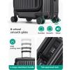 image:imageBAGSMART Top Opening Carry On Luggage 22x14x9 Airline Approved with TSA Lock Expandable 20 Inch Deep Compartment Hard Shell Suitcases with Double Spinner Wheels BlueBlack