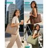 image:imageBAGSMART Tote Bag for Women 2Pc Puffer Tote Bag with Zipper Quilted Work Tote Teacher Bag Shoulder Handbag  Beach Tote Diaper Bag Tote for Travel Gym Lightweight Fit 156 Laptop 21L Medium ToteOlive Green