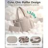 image:imageBAGSMART Tote Bag for Women 2Pc Puffer Tote Bag with Zipper Quilted Work Tote Teacher Bag Shoulder Handbag  Beach Tote Diaper Bag Tote for Travel Gym Lightweight Fit 156 Laptop 21L Medium ToteBaby Pink
