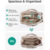 image:imageBAGSMART Tote Bag for Women 2Pc Puffer Tote Bag with Zipper Quilted Work Tote Teacher Bag Shoulder Handbag  Beach Tote Diaper Bag Tote for Travel Gym Lightweight Fit 156 Laptop 21L Medium ToteCoffee Brown