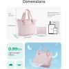 image:imageBAGSMART Tote Bag for Women Foldable Tote Bag With Zipper Travel Shoulder Bag Handbag for WorkBaby Pink