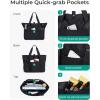 image:imageBAGSMART Tote Bag for Women Foldable Tote Bag With Zipper Travel Shoulder Bag Handbag for WorkCoffee Brown