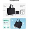 image:imageBAGSMART Tote Bag for Women Foldable Tote Bag With Zipper Travel Shoulder Bag Handbag for WorkCoffee Brown