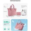 image:imageBAGSMART Tote Bag for Women Foldable Tote Bag With Zipper Travel Shoulder Bag Handbag for WorkDark Pink