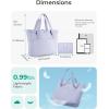 image:imageBAGSMART Tote Bag for Women Foldable Tote Bag With Zipper Travel Shoulder Bag Handbag for WorkHaze Blue
