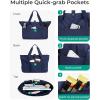 image:imageBAGSMART Tote Bag for Women Foldable Tote Bag With Zipper Travel Shoulder Bag Handbag for WorkNavy Blue