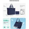 image:imageBAGSMART Tote Bag for Women Foldable Tote Bag With Zipper Travel Shoulder Bag Handbag for WorkNavy Blue