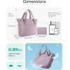 image:imageBAGSMART Tote Bag for Women Foldable Tote Bag With Zipper Travel Shoulder Bag Handbag for WorkPurple