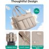image:imageBAGSMART Tote Bag for Women Teacher Tote with Insulated Compartment Large Puffer Work Tote Handbags for WorkDark Beige