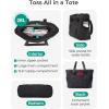 image:imageBAGSMART Tote Bag for Women Tote Bag with Zipper Work Tote with Compartments Nurse Shoulder Hanbag for Travel GymAblackmedium28l