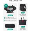 image:imageBAGSMART Tote Bag for Women Tote Bag with Zipper Work Tote with Compartments Nurse Shoulder Hanbag for Travel GymAblacksmall24l
