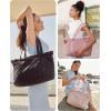 image:imageBAGSMART Tote Bag for Women Tote Bag with Zipper Work Tote with Compartments Nurse Shoulder Hanbag for Travel GymAblacksmall24l