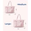 image:imageBAGSMART Tote Bag for Women Tote Bag with Zipper Work Tote with Compartments Nurse Shoulder Hanbag for Travel GymBbaby Pinkmedium28l