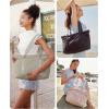 image:imageBAGSMART Tote Bag for Women Tote Bag with Zipper Work Tote with Compartments Nurse Shoulder Hanbag for Travel GymCgrayish Brownmedium28l