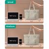image:imageBAGSMART Tote Bag for Women Tote Bag with Zipper Work Tote with Compartments Nurse Shoulder Hanbag for Travel GymCgrayish Brownsmall24l