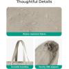 image:imageBAGSMART Tote Bag for Women Tote Bag with Zipper Work Tote with Compartments Nurse Shoulder Hanbag for Travel GymCgrayish Brownsmall24l