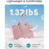 image:imageBAGSMART Tote Bag for Women Tote Bag with Zipper Work Tote with Compartments Nurse Shoulder Hanbag for Travel GymEdark Pinksmall24l