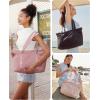 image:imageBAGSMART Tote Bag for Women Tote Bag with Zipper Work Tote with Compartments Nurse Shoulder Hanbag for Travel GymEdark Pinksmall24l