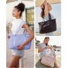 image:imageBAGSMART Tote Bag for Women Tote Bag with Zipper Work Tote with Compartments Nurse Shoulder Hanbag for Travel GymFpurplemedium28l