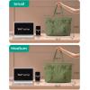 image:imageBAGSMART Tote Bag for Women Tote Bag with Zipper Work Tote with Compartments Nurse Shoulder Hanbag for Travel GymJarmy Greensmall24l