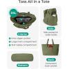 image:imageBAGSMART Tote Bag for Women Tote Bag with Zipper Work Tote with Compartments Nurse Shoulder Hanbag for Travel GymJarmy Greensmall24l