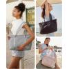 image:imageBAGSMART Tote Bag for Women Tote Bag with Zipper Work Tote with Compartments Nurse Shoulder Hanbag for Travel GymKgreysmall24l