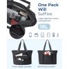 image:imageBAGSMART Tote Bag for Women Tote Bag with Zipper Work Tote with Compartments Nurse Shoulder Hanbag for Travel GymMblacksmall