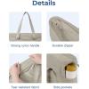 image:imageBAGSMART Tote Bag for Women Tote Bag with Zipper Work Tote with Compartments Nurse Shoulder Hanbag for Travel GymNgrayish Brownsmall