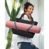 image:imageBAGSMART Tote Bag for Women with Zipper and Yoga Mat Straps Quilted Gym Tote for Travel Work SportBlack
