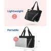 image:imageBAGSMART Tote Bag for Women with Zipper and Yoga Mat Straps Quilted Gym Tote for Travel Work SportBlack
