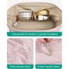 image:imageBAGSMART Travel Makeup Bag Cosmetic Bag Small Make Up Organizer CaseWideopen Pouch for Women Purse for Toiletries Accessories Brushes Pink04Dark Pink