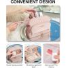 image:imageBAGSMART Travel Makeup Bag Cosmetic Bag Small Make Up Organizer CaseWideopen Pouch for Women Purse for Toiletries Accessories Brushes Pink112 Layers Pink