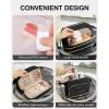 image:imageBAGSMART Travel Makeup Bag Cosmetic Bag Small Make Up Organizer CaseWideopen Pouch for Women Purse for Toiletries Accessories Brushes Pink122 Layers Black