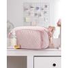 image:imageBAGSMART Travel Makeup Bag Cosmetic Bag Small Make Up Organizer CaseWideopen Pouch for Women Purse for Toiletries Accessories Brushes PinkA1 Layer Pink