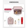 image:imageBAGSMART Travel Makeup Bag Cosmetic Bag Small Make Up Organizer CaseWideopen Pouch for Women Purse for Toiletries Accessories Brushes PinkA1 Layer Pink