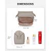 image:imageBAGSMART Travel Makeup Bag Cosmetic Bag Small Make Up Organizer CaseWideopen Pouch for Women Purse for Toiletries Accessories Brushes PinkB1 Layer Tranquil Gray