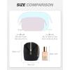 image:imageBAGSMART Travel Makeup Bag Cosmetic Bag Small Make Up Organizer CaseWideopen Pouch for Women Purse for Toiletries Accessories Brushes PinkC1 Layer Black